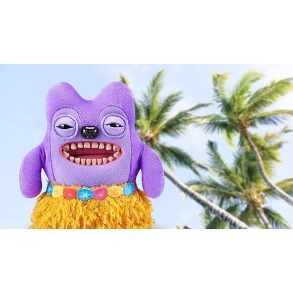 ZURU Vacay Vibes Greedy Grinner Plush Purple Ugly Monster Collectible Toy - Picture 2 of 8